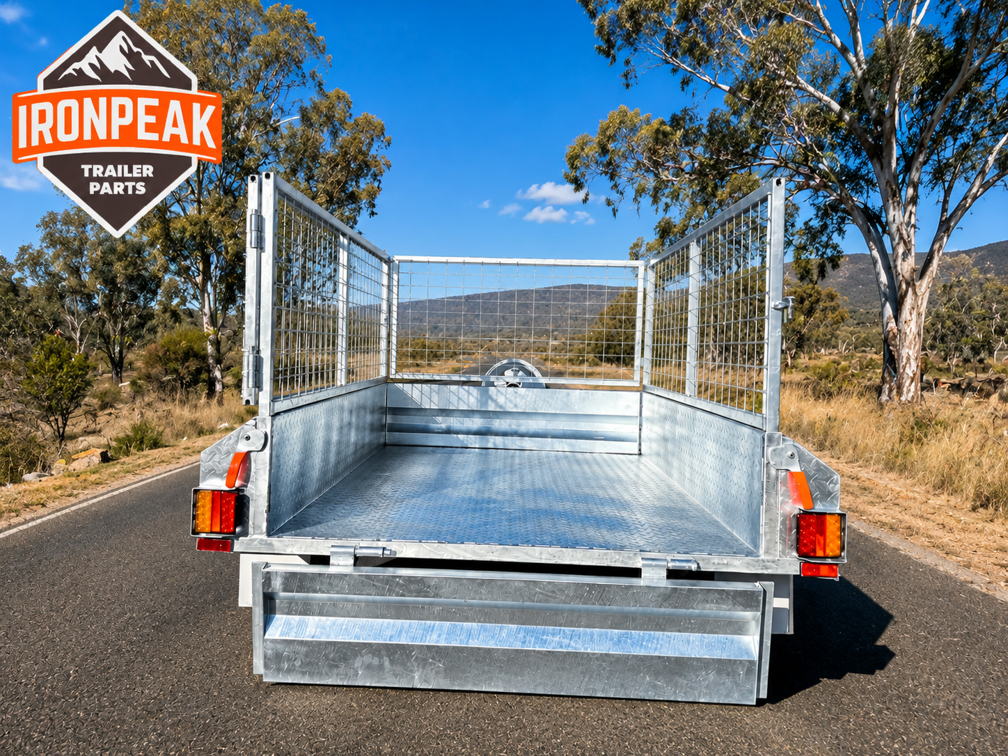 IronPeak 6×4 Fully Welded Premium Single Axle Hot-Dip Galvanised Tilting Box Trailer 750kg ATM