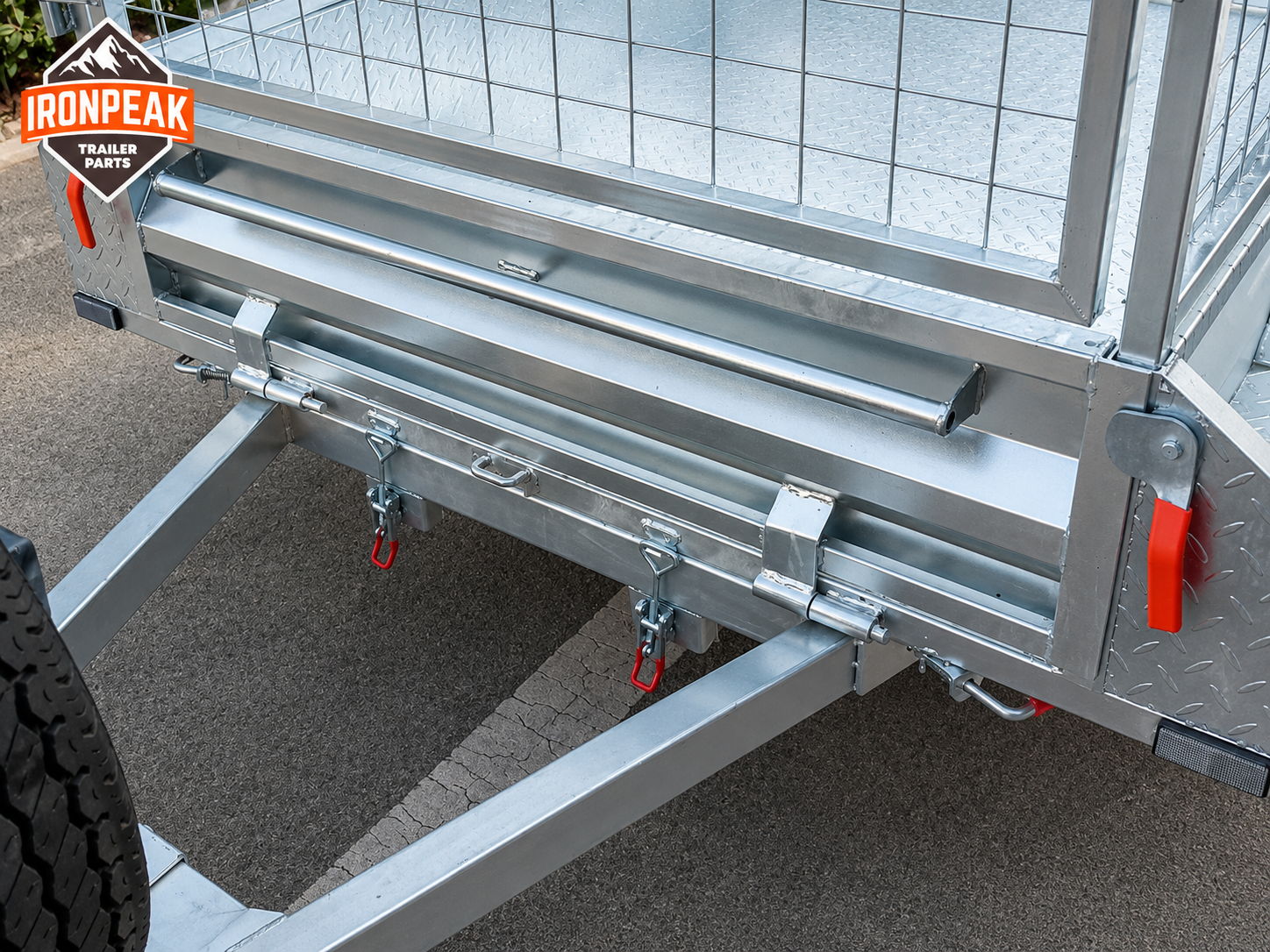 IronPeak 6×4 Fully Welded Premium Single Axle Hot-Dip Galvanised Tilting Box Trailer 750kg ATM