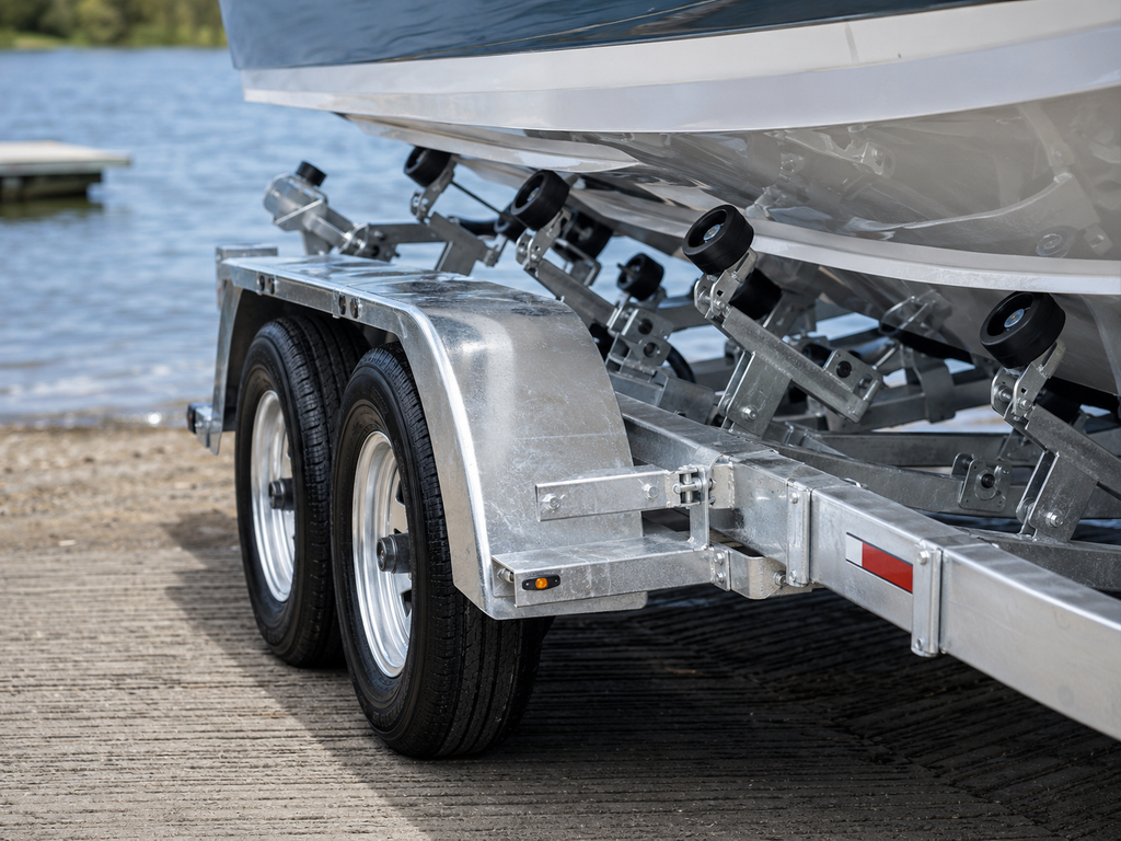 IronPeak 8.2M Wide Body Tandem Axle Boat Trailers